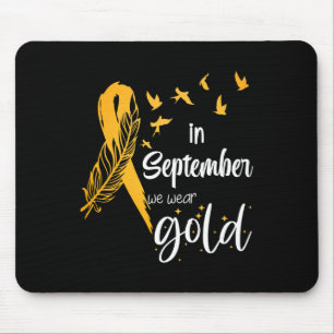 In September We Wear Childhood Cancer Awareness Ri Mouse Mat