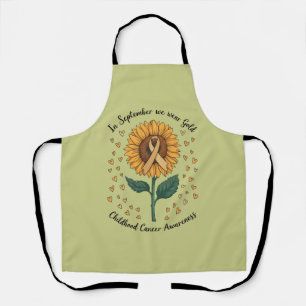 In September We Wear Gold Childhood Cancer Aware Apron