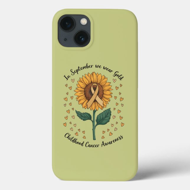 In September We Wear Gold Childhood Cancer Aware Case-Mate iPhone Case (Back)