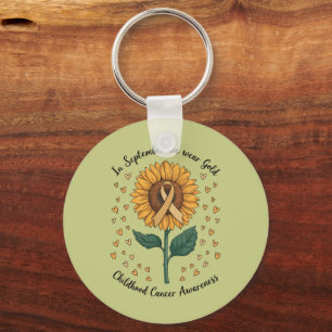 In September We Wear Gold Childhood Cancer Aware Key Ring