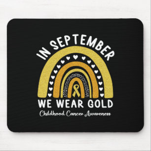In September We Wear Gold  Childhood Cancer Awaren Mouse Mat
