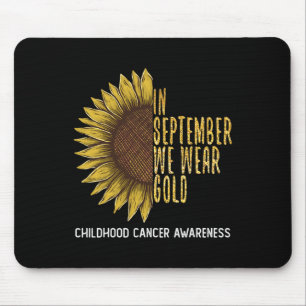In September We Wear Gold  Childhood Cancer Awaren Mouse Mat