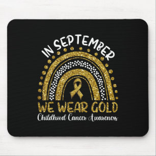 In September We Wear Gold  Childhood Cancer Awaren Mouse Mat
