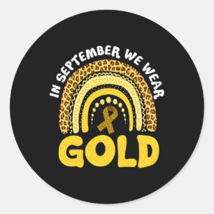 In September We Wear Gold Childhood Cancer Awarene Classic Round Sticker