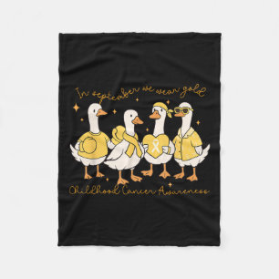 In September We Wear Gold Childhood Cancer Awarene Fleece Blanket