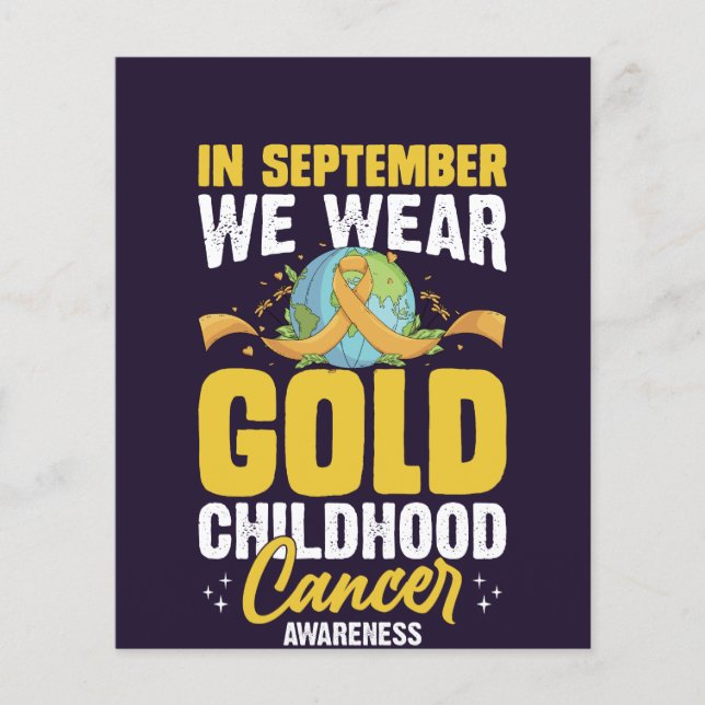 In September We Wear Gold Childhood Cancer Awarene Flyer (Front)