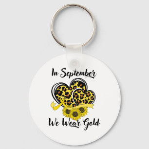 In September We Wear Gold Childhood Cancer Awarene Key Ring