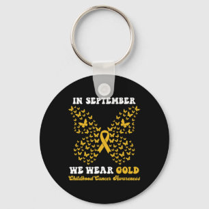 In September We Wear gold Childhood Cancer Awarene Key Ring