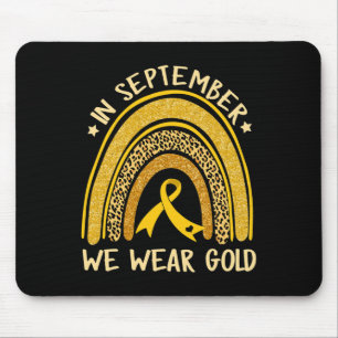 In September We Wear Gold Childhood Cancer Awarene Mouse Mat