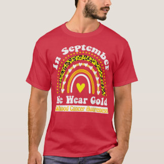 In September We Wear Gold Childhood Cancer Awarene T-Shirt