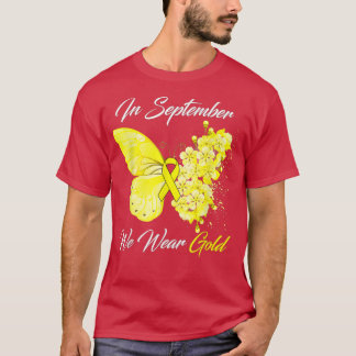 In September We Wear Gold Childhood Cancer Awarene T-Shirt