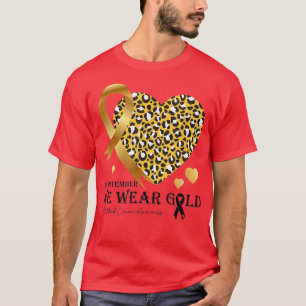 In September We Wear Gold-Childhood Cancer-Heart L T-Shirt