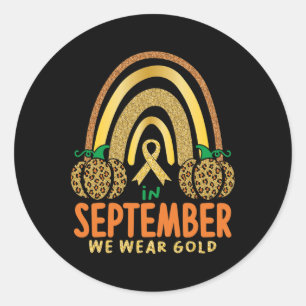 In September We Wear Gold Childhood Child Cancer A Classic Round Sticker