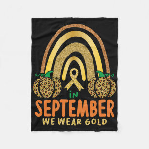 In September We Wear Gold Childhood Child Cancer A Fleece Blanket
