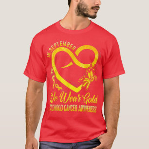 In September We Wear Gold Golden Ribbon Childhood T-Shirt