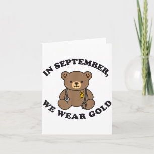 In September We Wear Gold Pediatric Nurse Childhoo Card