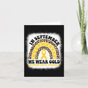 In September We Wear Gold Rainbow Childhood Cancer Card