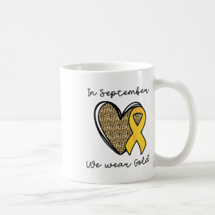In September We Wear Gold Rainbow Childhood Cancer Coffee Mug
