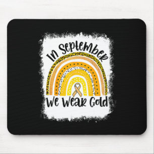 In September We Wear Gold Rainbow Childhood Cancer Mouse Mat