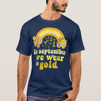 In September We Wear Gold Retro Childhood Cancer A T-Shirt