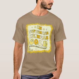 In September We Wear Gold Retro Childhood Cancer A T-Shirt