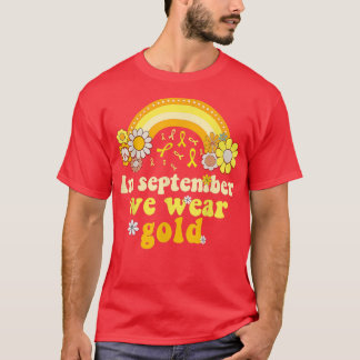 In September We Wear Gold Retro Childhood Cancer A T-Shirt