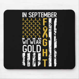 In September We Wear Gold Usa Childhood Cancer Awa Mouse Mat