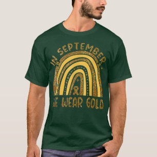 In September We Wear Golden Childhood Cancer Aware T-Shirt