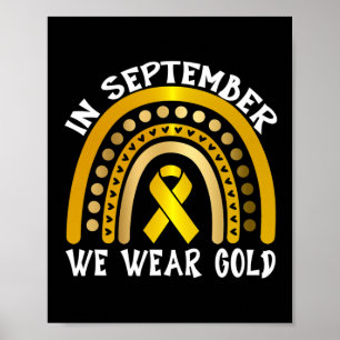 in september we wear golds football and pumpkin poster
