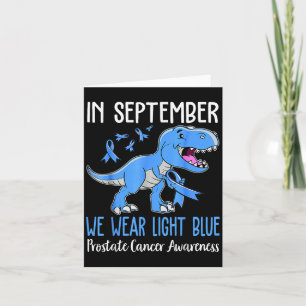 In September We Wear Light Blue Prostate Cancer Aw Card