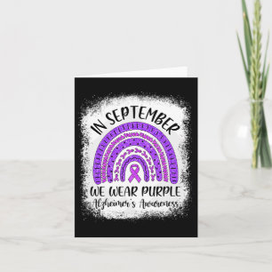 In September We Wear Purple Alzheimerheimer's Awar Card