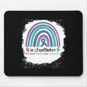 In September We Wear Purple And Teal Bleach Suicid Mouse Mat