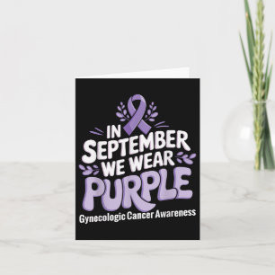In September We Wear Purple Gynaecologic Cancer Aw Card