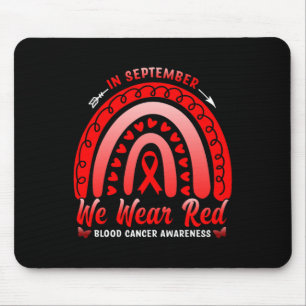 In September We Wear Red Blood Cancer Awareness Re Mouse Mat