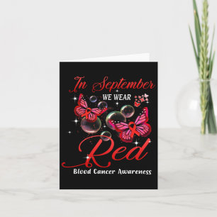 In September We Wear Red Butterfly Blood Cancer Aw Card
