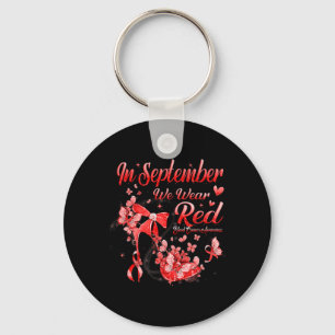 In September We Wear Red Butterfly Blood Cancer Aw Key Ring