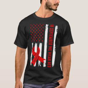 In September We Wear Red for Blood Cancer Awarenes T-Shirt