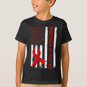 In September We Wear Red for Blood Cancer Awarenes T-Shirt