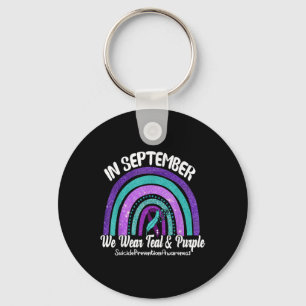 In September We Wear Teal & Purple Rainbow Sui Key Ring