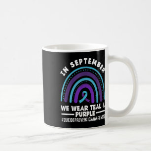 In September We Wear Teal & Purple Suicide Awa Coffee Mug