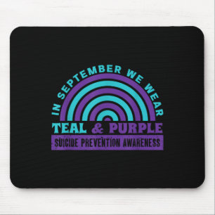 In September We Wear Teal & Purple _ Suicide P Mouse Mat