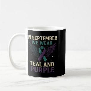 In September We Wear Teal And Purple Coffee Mug