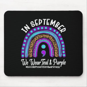 In September We Wear Teal And Purple Suicide Preve Mouse Mat