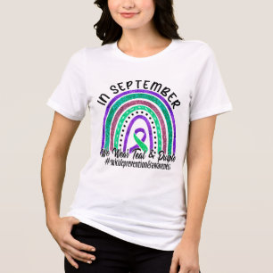 In September We Wear Teal And Purple Suicide Preve Tri-Blend Shirt