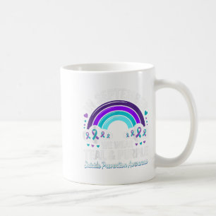 In September We Wear Teal Purple Ribbon Suicide Pr Coffee Mug