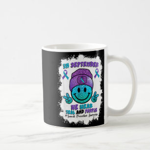 In September We Wear Teal Purple Ribbon Suicide Pr Coffee Mug