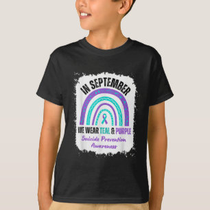 In September We Wear Teal Purple Suicide Awareness T-Shirt