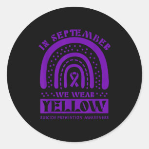 In September We Wear Yellow – Suicide Prevention A Classic Round Sticker