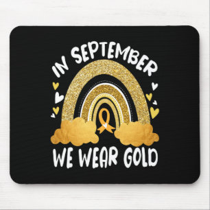 In September We WearShiny Rainbow Childhood Cancer Mouse Mat
