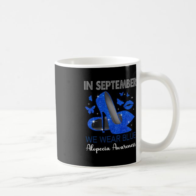 In September Wear Blue High Heels Alopecia Awarene Coffee Mug (Right)